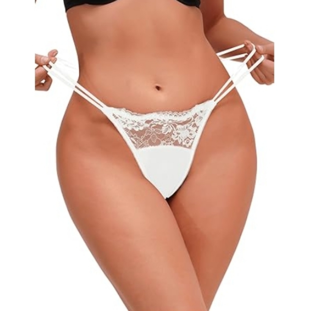 💋Sexy Thongs Panties G-String Cheeky Lace Underwear V Cut Bikini Lingerie